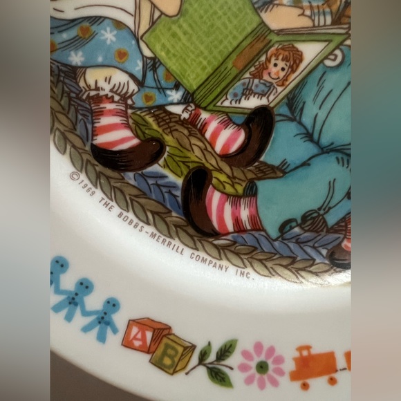 Vintage 1969 Raggedy Ann Bowl & Plate Set - Picture 4 of 5